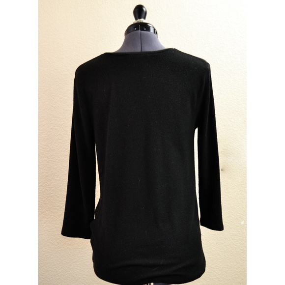 Knot Front Sweater Knit Tee - Picture 2 of 3